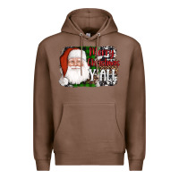 Chestnut santa merry christmas y'all Premium Hoodie - AdoDesignShop