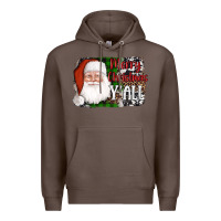 Coffee santa merry christmas y'all Premium Hoodie - AdoDesignShop