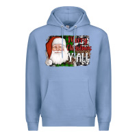 Colony Blue santa merry christmas y'all Premium Hoodie - AdoDesignShop