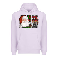 Lilac santa merry christmas y'all Premium Hoodie - AdoDesignShop