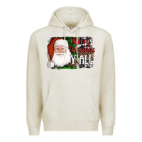 Oatmeal Heather santa merry christmas y'all Premium Hoodie - AdoDesignShop