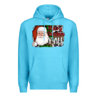 Ocean Blue santa merry christmas y'all Premium Hoodie - AdoDesignShop