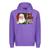 Purple santa merry christmas y'all Premium Hoodie - AdoDesignShop