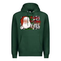 Sports Green santa merry christmas y'all Premium Hoodie - AdoDesignShop