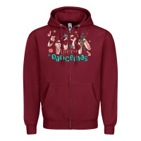 Burgundy merry dancemas christmas ballet Zipper Hoodie - MaliasSmallBusiness