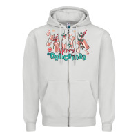 Dove Grey merry dancemas christmas ballet Zipper Hoodie - MaliasSmallBusiness