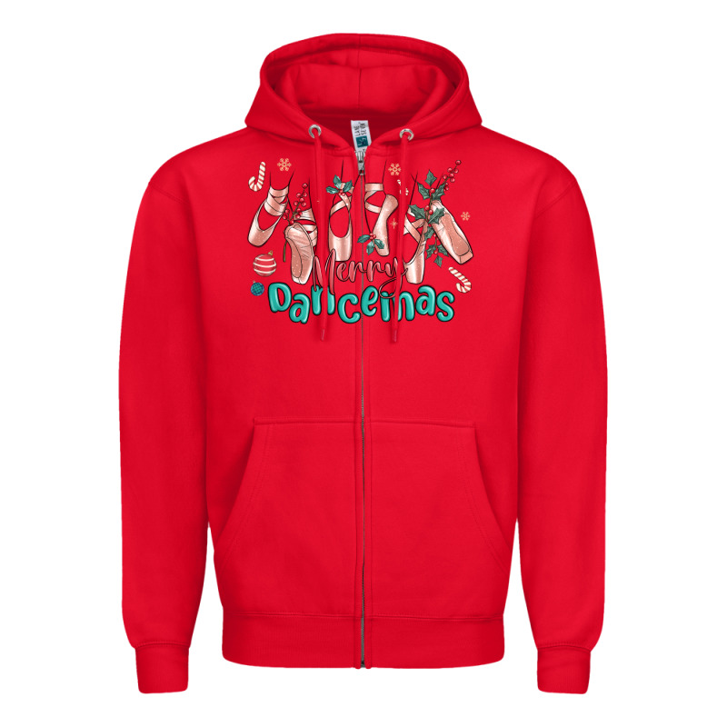 Merry Dancemas Christmas Ballet Zipper Hoodie by MaliasSmallBusiness | Teevron