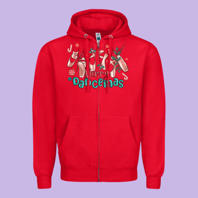Zipper Hoodie merry dancemas christmas ballet