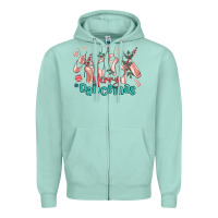 Seafoam merry dancemas christmas ballet Zipper Hoodie - MaliasSmallBusiness