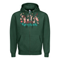 Sports Green merry dancemas christmas ballet Zipper Hoodie - MaliasSmallBusiness