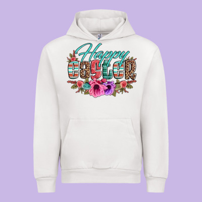 Happy Easter Western Floral Serape Leopard Urban Hoodie Designed By Jasminsmagicworld