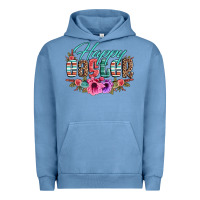 Pigment Pebble Blue happy easter western floral serape leopard Urban Hoodie - Jasminsmagicworld