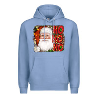 Colony Blue christmas ho ho ho santa clause Premium Hoodie - AdoDesignShop