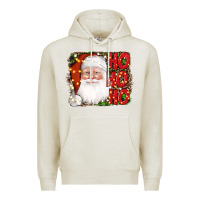 Oatmeal Heather christmas ho ho ho santa clause Premium Hoodie - AdoDesignShop