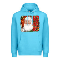 Ocean Blue christmas ho ho ho santa clause Premium Hoodie - AdoDesignShop