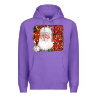 Purple christmas ho ho ho santa clause Premium Hoodie - AdoDesignShop