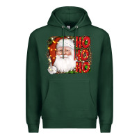 Sports Green christmas ho ho ho santa clause Premium Hoodie - AdoDesignShop
