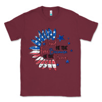 Burgundy land of the free because of the brave Classic Tee - MaliasSmallBusiness