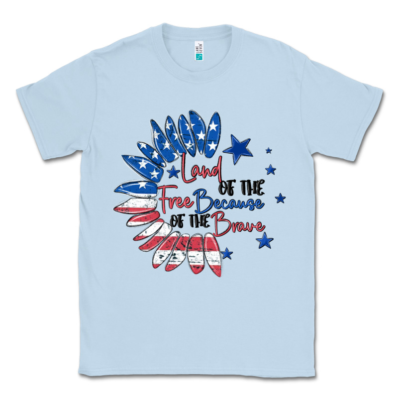 Land Of The Free Because Of The Brave Classic Tee by MaliasSmallBusiness | Teevron