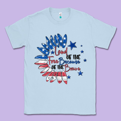 Classic Tee land of the free because of the brave
