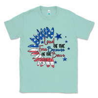 Seafoam land of the free because of the brave Classic Tee - MaliasSmallBusiness