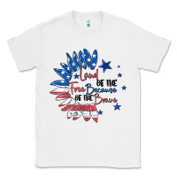 White land of the free because of the brave Classic Tee - MaliasSmallBusiness