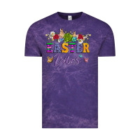 Cloud Purple easter vibes and butterfly with bunny and flowers Vintage Tee - Artiststas