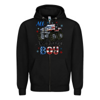 Black all american boy Zipper Hoodie - MaliasSmallBusiness