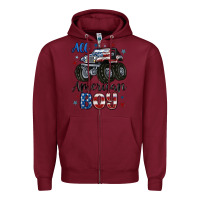 Burgundy all american boy Zipper Hoodie - MaliasSmallBusiness