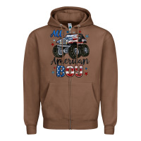 Chestnut all american boy Zipper Hoodie - MaliasSmallBusiness