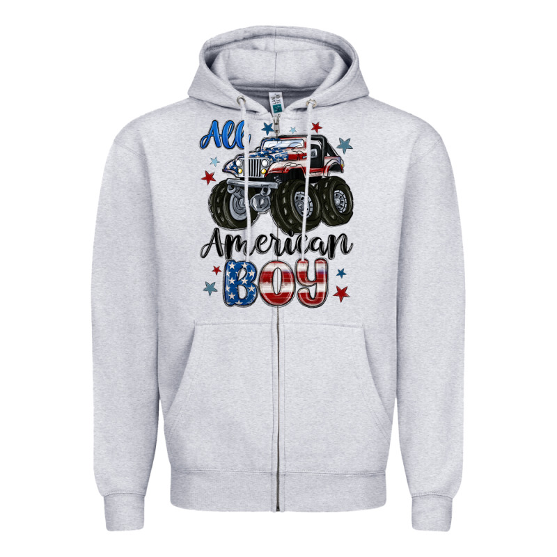 All American Boy Zipper Hoodie by MaliasSmallBusiness | Teevron