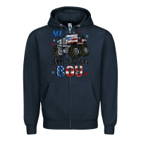 Navy all american boy Zipper Hoodie - MaliasSmallBusiness
