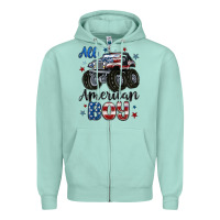 Seafoam all american boy Zipper Hoodie - MaliasSmallBusiness