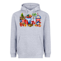 Heather Grey puerto rico coffee cups Heavyweight Hoodie - Zillion Design Studio