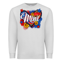 Dove Grey American mini heart Premium Sweatshirt - Neo Western