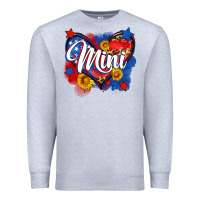 Heather Grey American mini heart Premium Sweatshirt - Neo Western