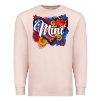 Pale Pink American mini heart Premium Sweatshirt - Neo Western
