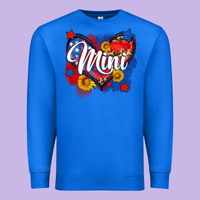 American Mini Heart Premium Sweatshirt Designed By Neo Western