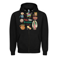 Black tis the season Zipper Hoodie - MaliasSmallBusiness