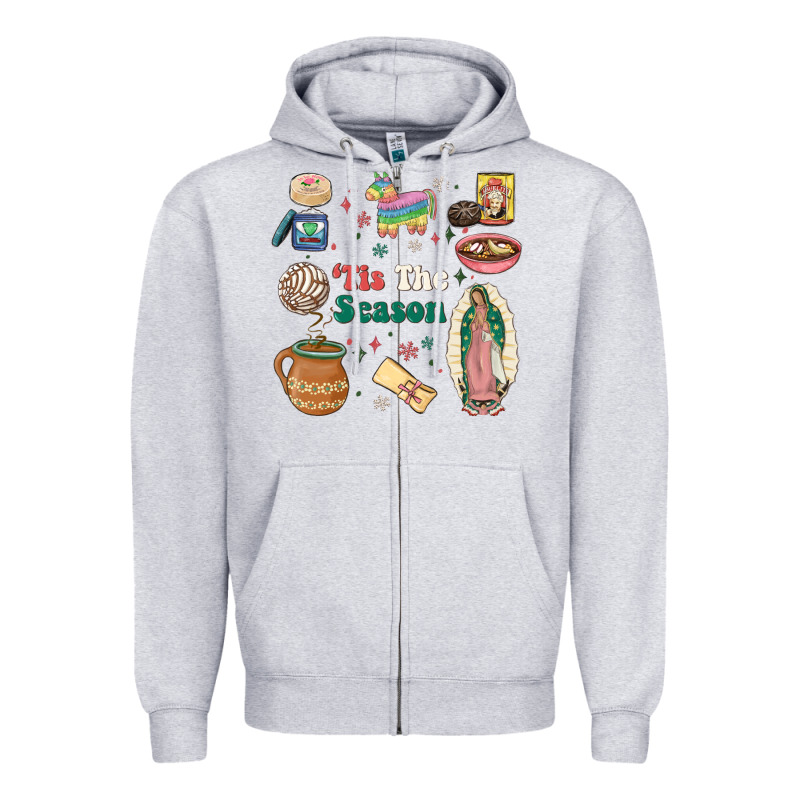 Tis The Season Zipper Hoodie by MaliasSmallBusiness | Teevron