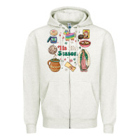 Oatmeal Heather tis the season Zipper Hoodie - MaliasSmallBusiness