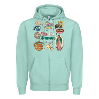 Seafoam tis the season Zipper Hoodie - MaliasSmallBusiness