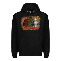 Black merry and bright with tree's Premium Hoodie - AdoDesignShop