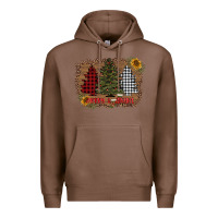 Chestnut merry and bright with tree's Premium Hoodie - AdoDesignShop