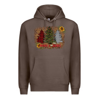 Coffee merry and bright with tree's Premium Hoodie - AdoDesignShop