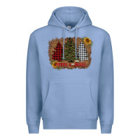Colony Blue merry and bright with tree's Premium Hoodie - AdoDesignShop