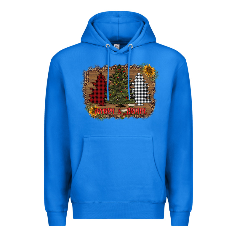 Merry And Bright With Tree's Premium Hoodie by AdoDesignShop | Teevron