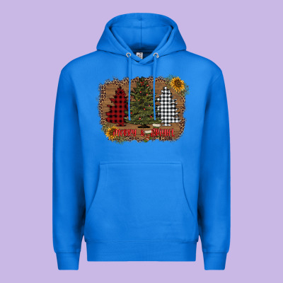 Merry And Bright With Tree's Premium Hoodie Designed By Adodesignshop