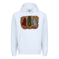 White merry and bright with tree's Premium Hoodie - AdoDesignShop