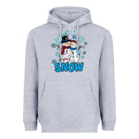 Heather Grey let it snow Heavyweight Hoodie - RanaPortraitStore